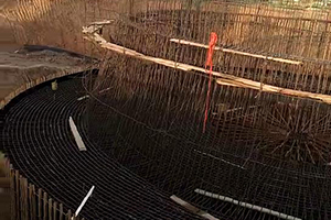 淄博砼烟囱新建施工现场